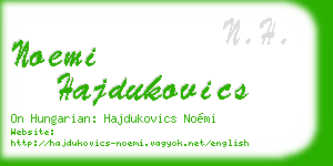 noemi hajdukovics business card
