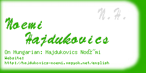 noemi hajdukovics business card